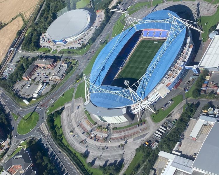 football themed helicopter tour