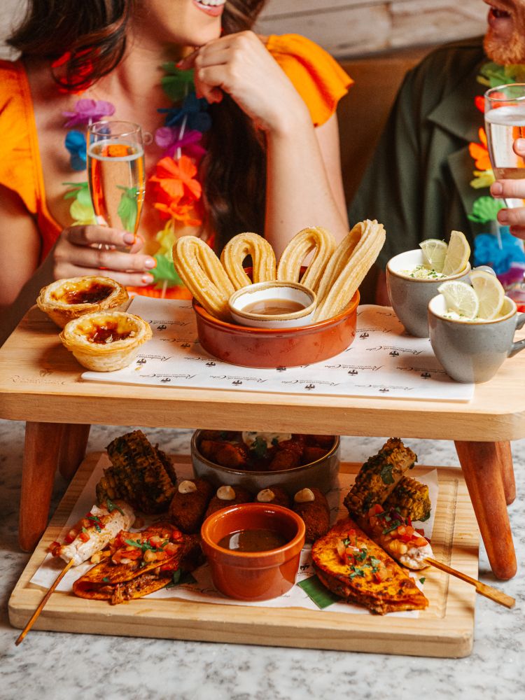 a cuban inspired afternoon tea spread at revolucion de cuba