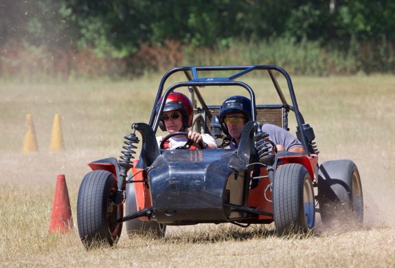 Action shot of the Apache Rally Car