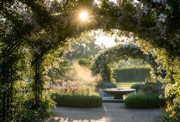 the gardens at rhs wisley in full bloom on a summers day