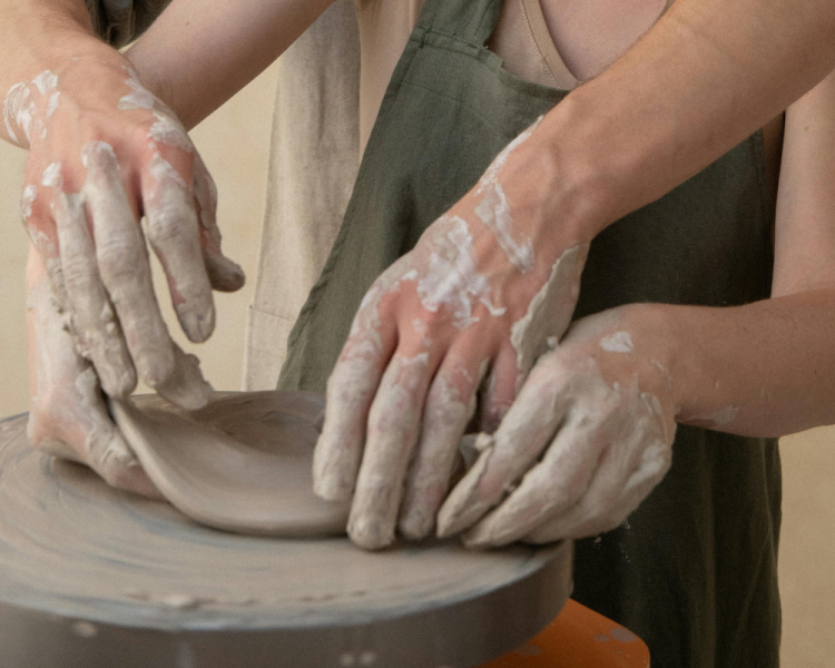 Couples pottery class