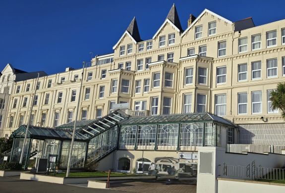 the exterior of the empress hotel on the isle of man