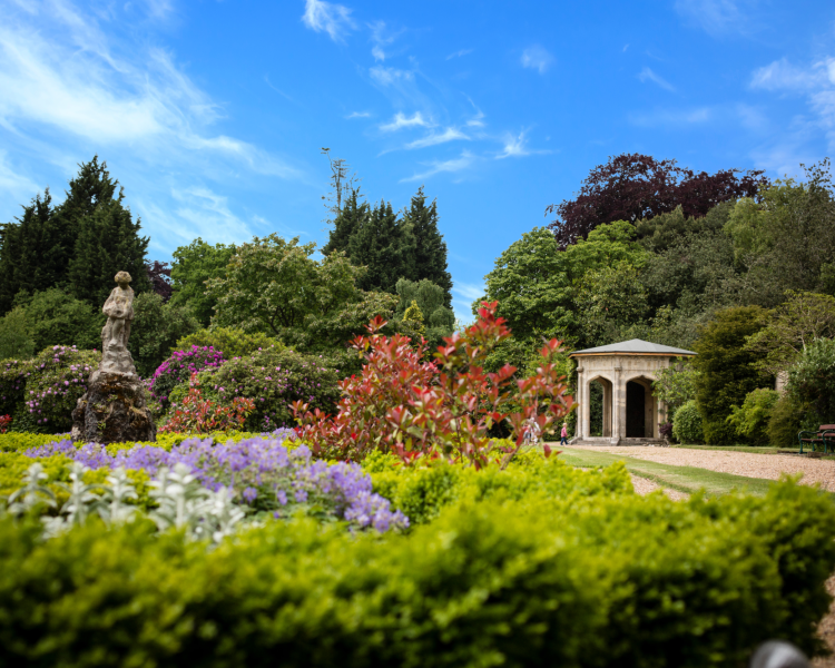 the gardens of a country house hotel in hertfordshire