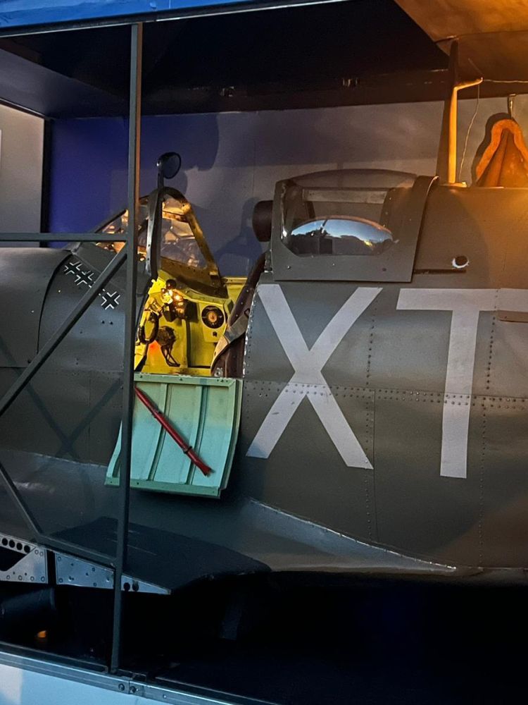 the outside of a spitfire flight simulator
