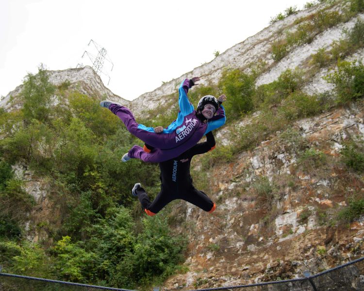 Outdoor skydiving arena