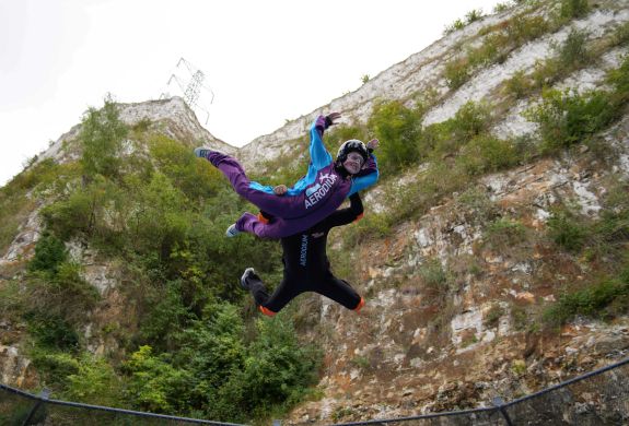 Outdoor skydiving arena