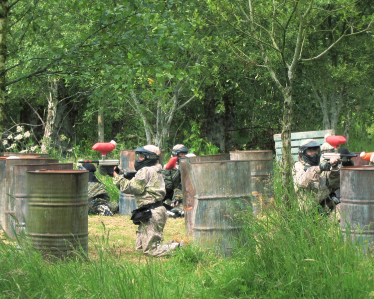 people on a paintballing experience in scotland