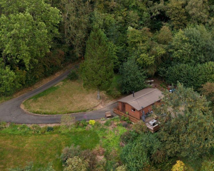 Aerial view of mountain view lodge