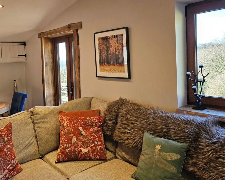 Living room area at mountain view lodge