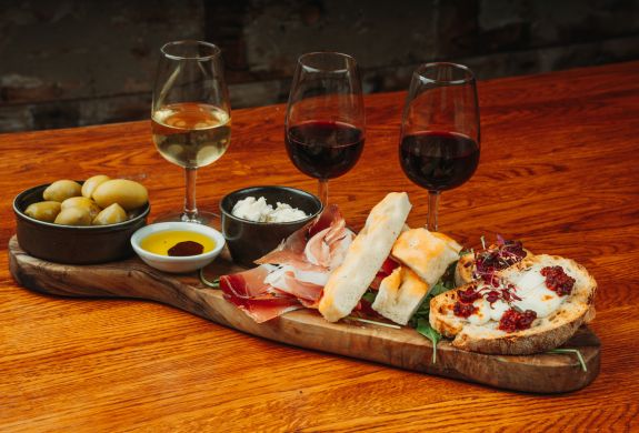 wine and nibbles