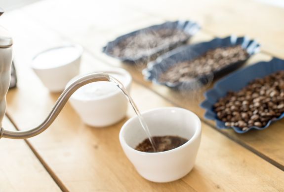 coffee sampling on a create your own coffee blend experience