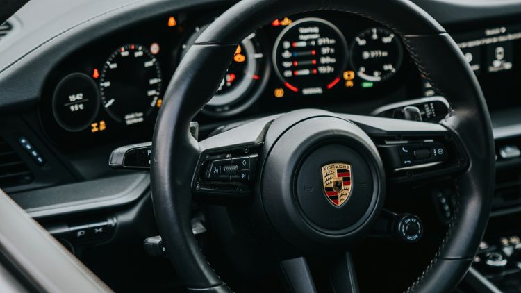 Interior of porsche 911