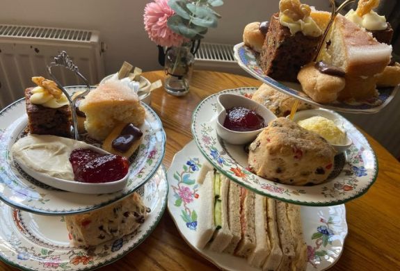 Afternoon tea at queen of herts tea room