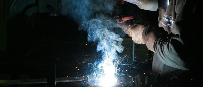 Man welding on welding experience day