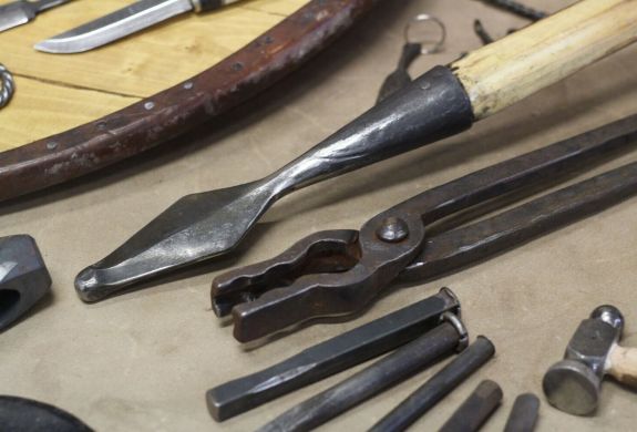 Example of spear made on blacksmith experience day