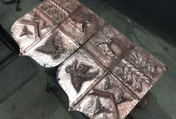 Examples of copper repousse
