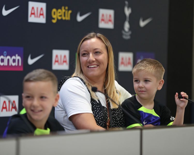 visitors in the press room on the tottenham hotspur stadium tour in london