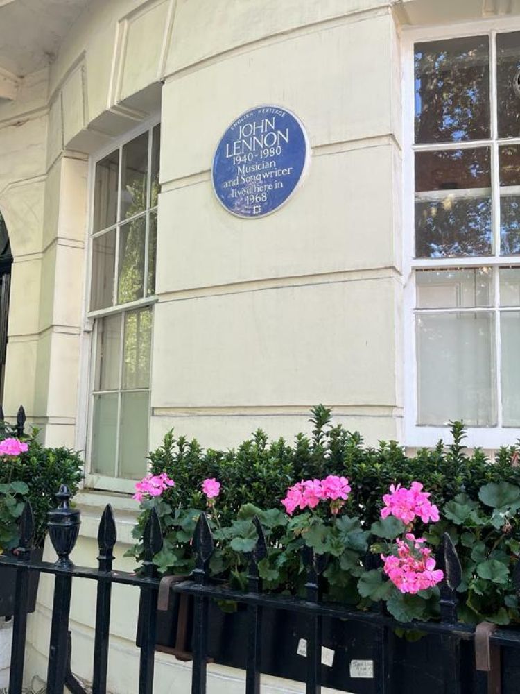 home of john lennon seen on the beatles walking tour in london