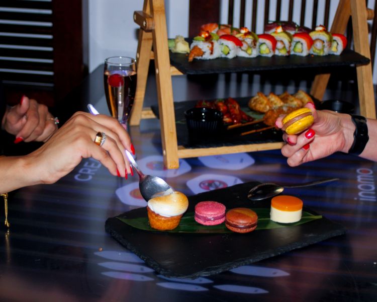 Sweet treats at asian afternoon tea