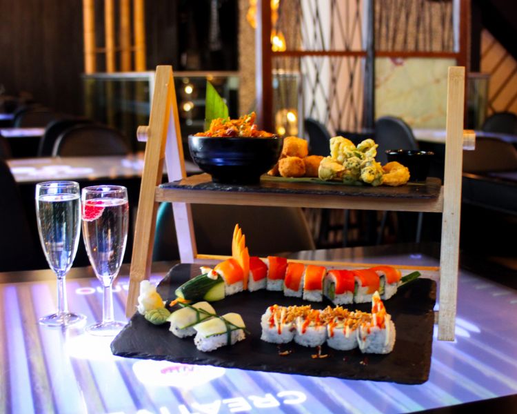 Asian style afternoon tea