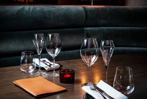 Fine dining table setting gaucho