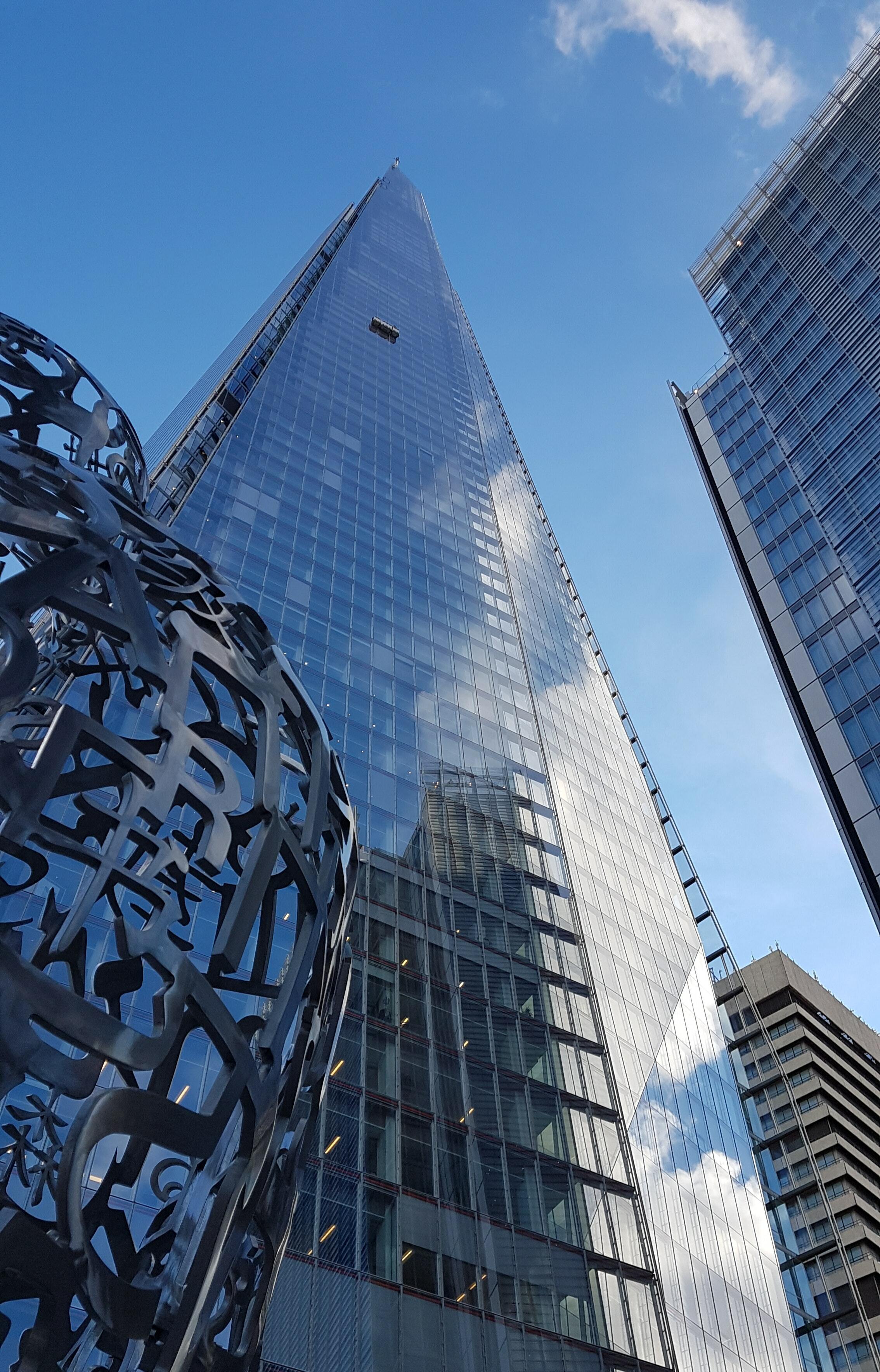 The shard london from below