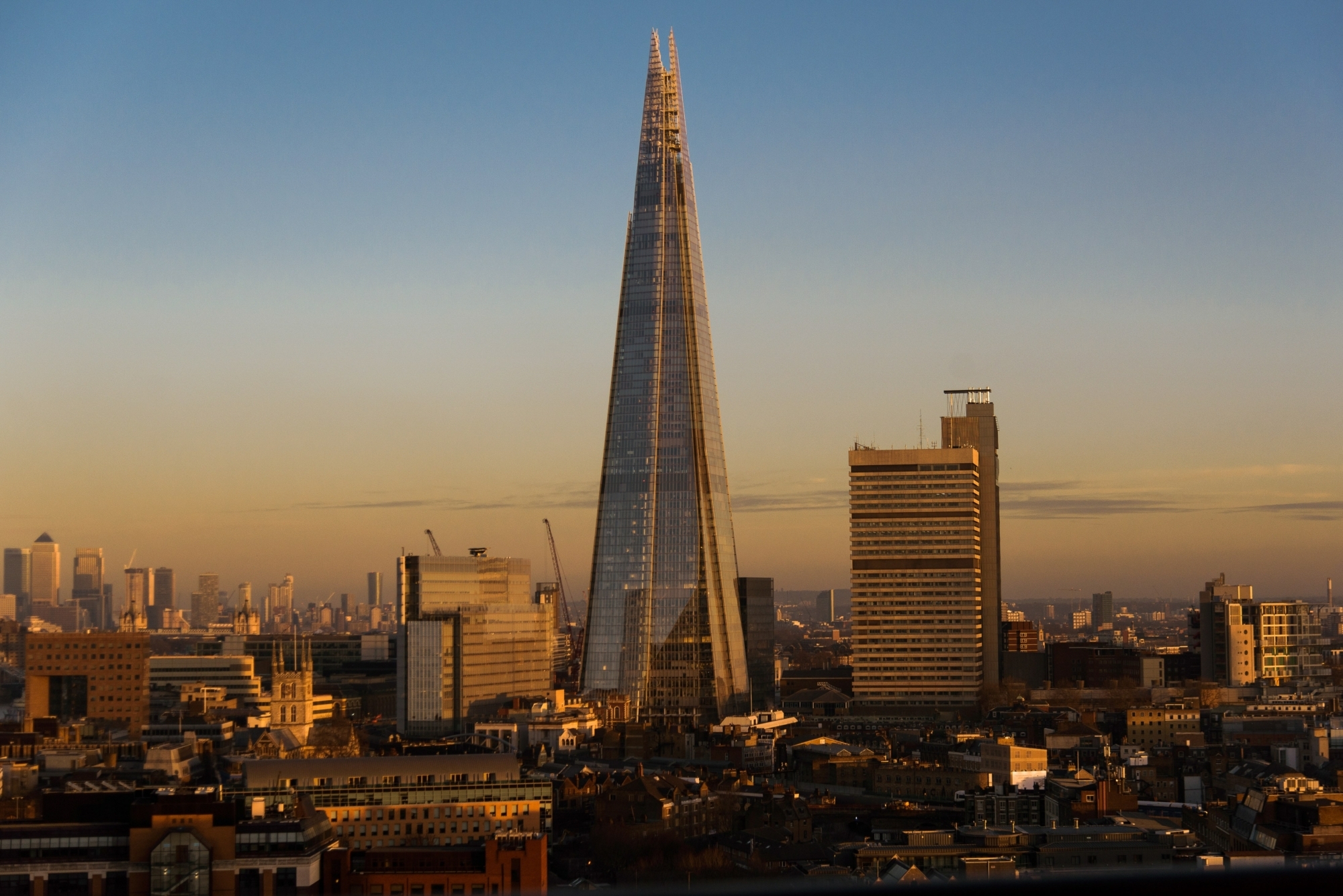 The shard london sunset