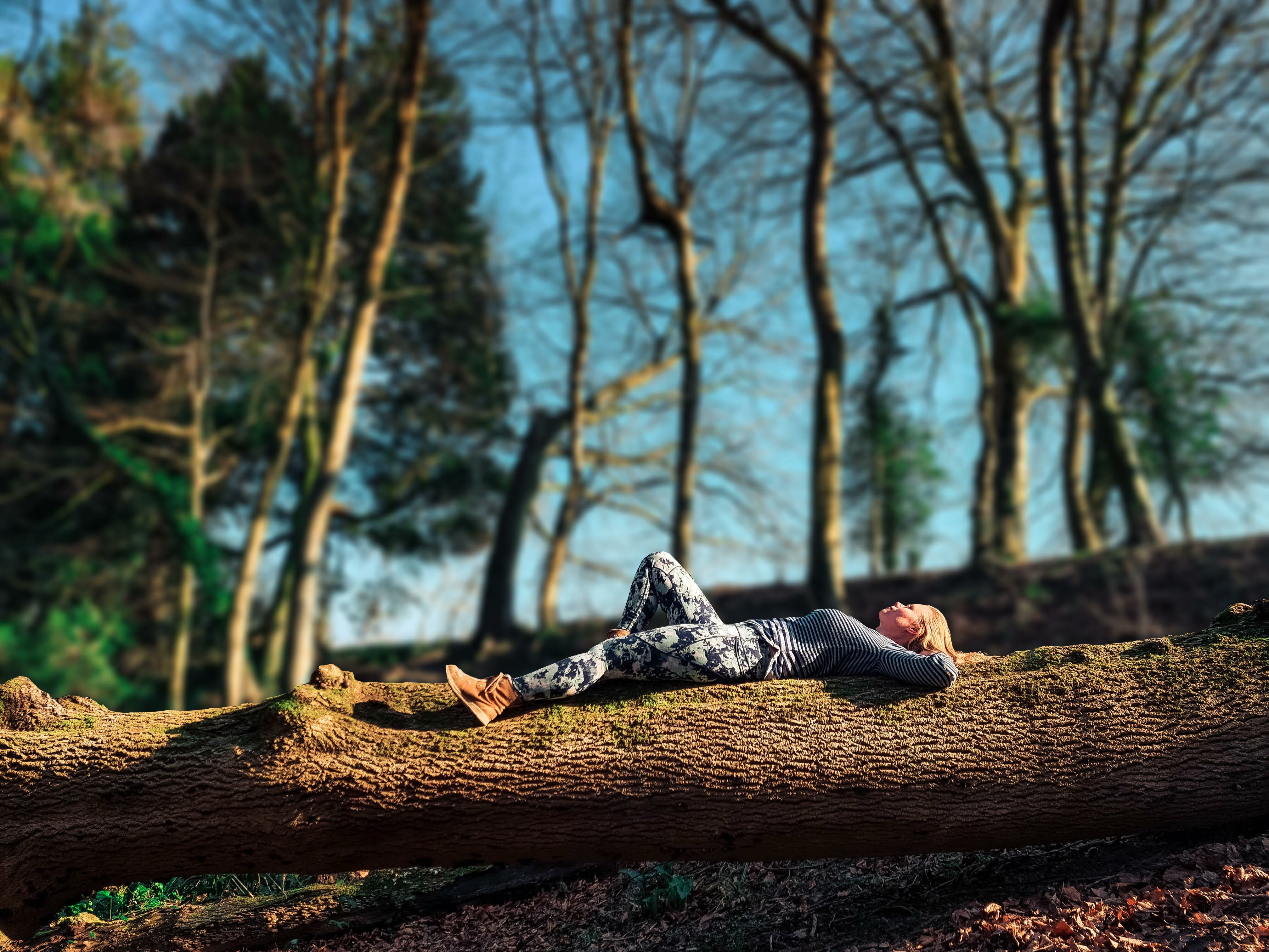 outdoor yoga and forest bathing experience