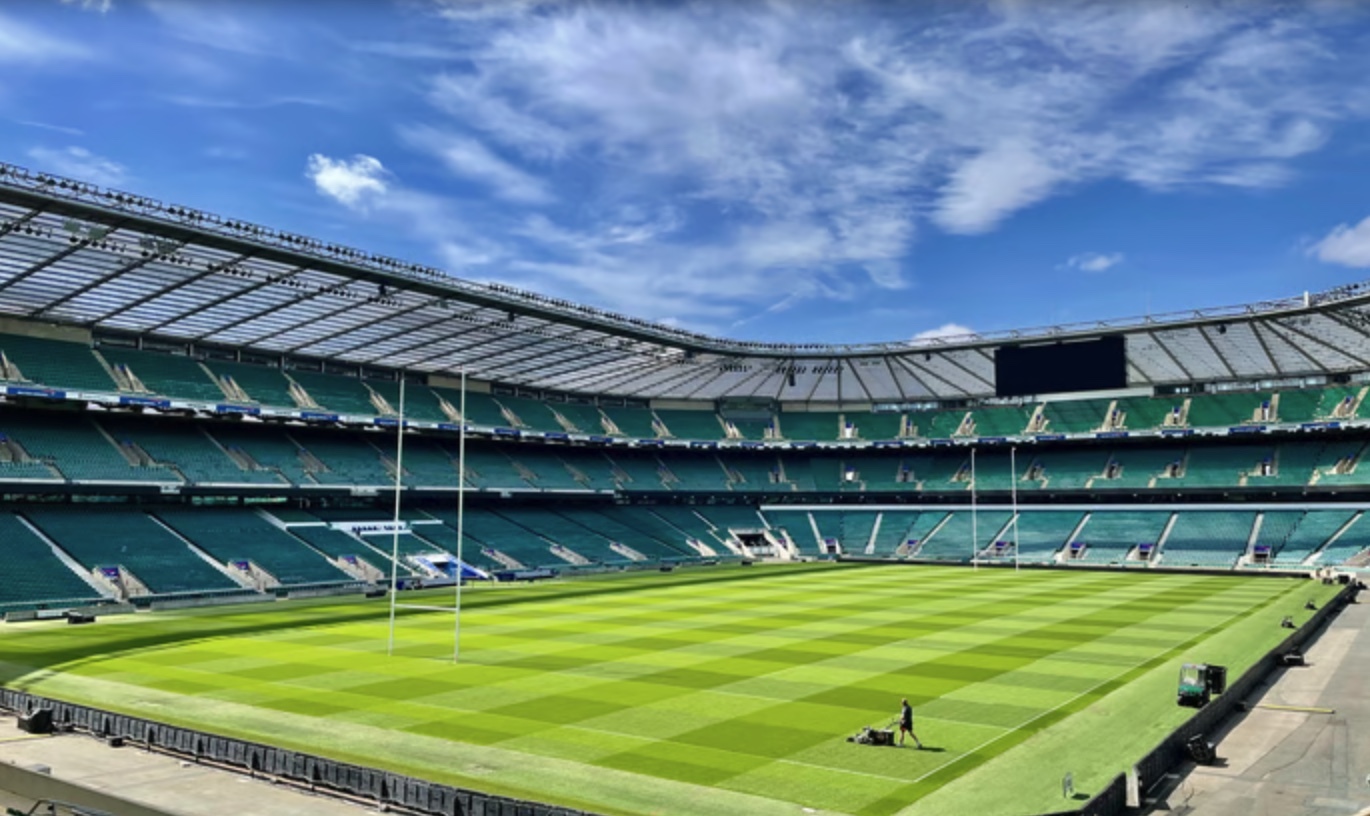the pitch seen on a twickenham stadium tour on a london break for two