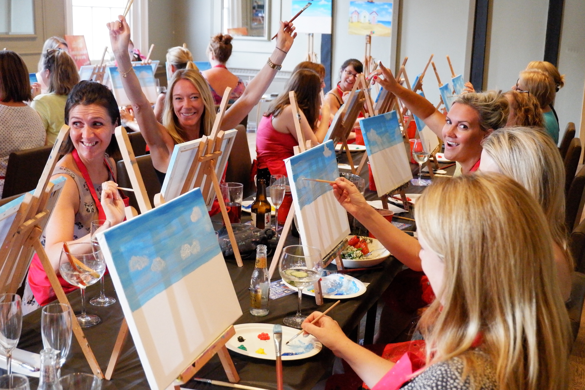paint and sip with brush party
