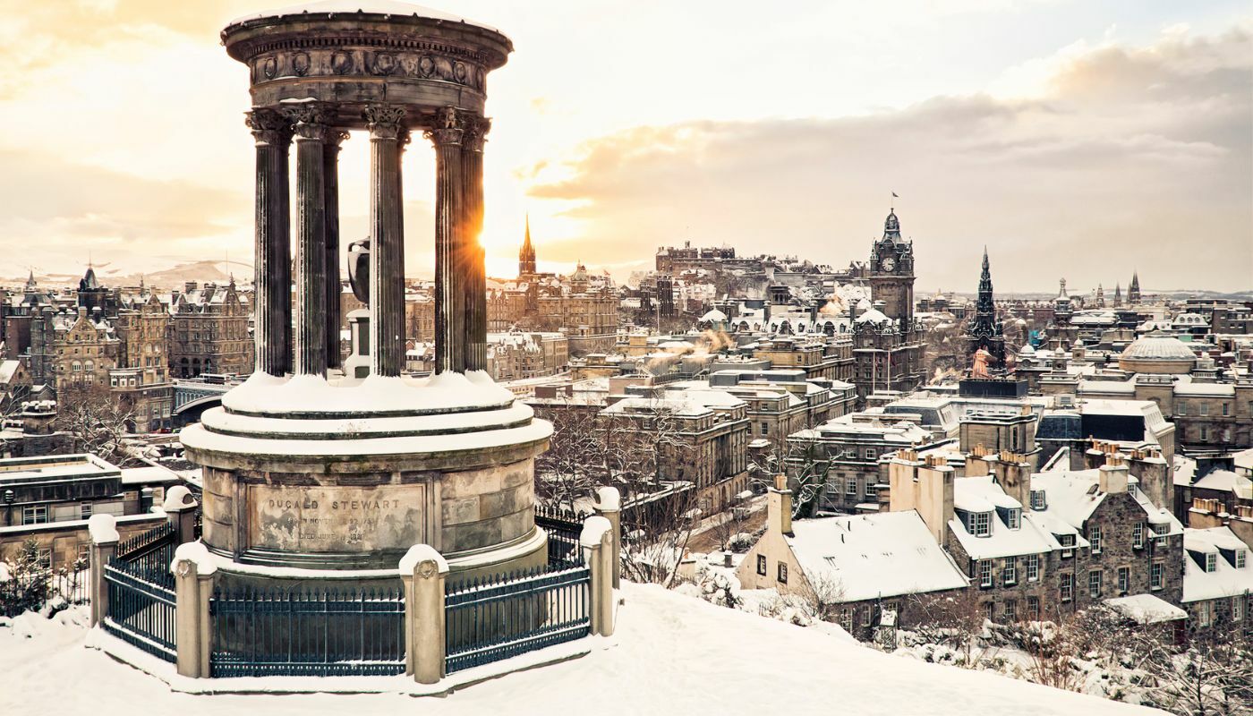 Edinburgh in snow